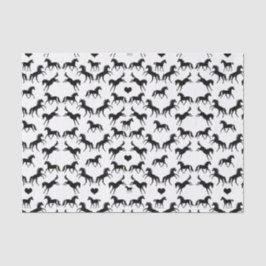 Kleines schwarzes Pferdeseidenpapier Seidenpapier