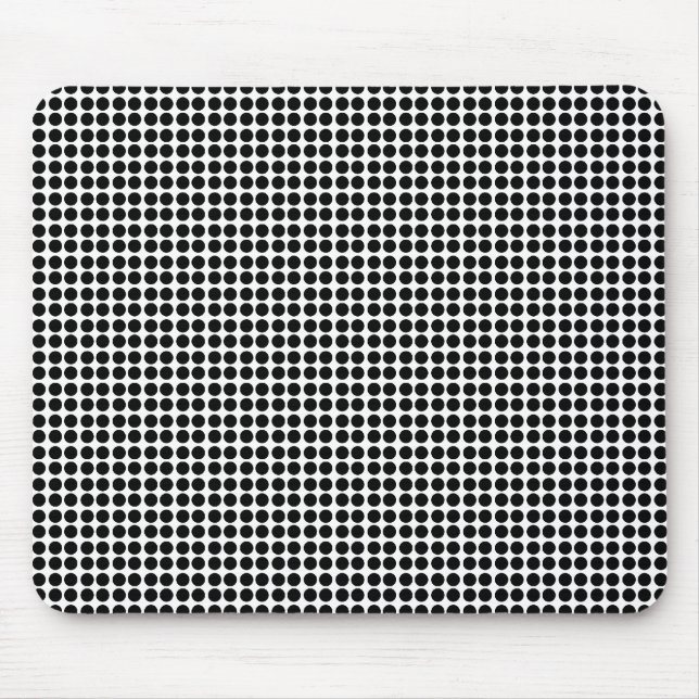Kleines schwarzes Punkte-Muster Mousepad (Vorne)