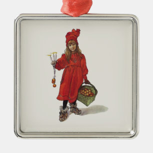 Kleines schwedisches Mädchen Carl Larssons: Brita Ornament Aus Metall