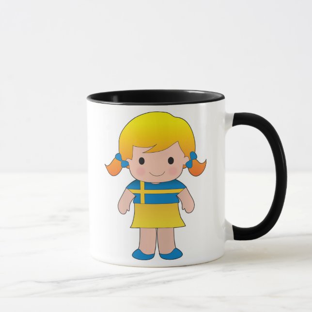 Kleines schwedisches Mädchen Tasse (Rechts)