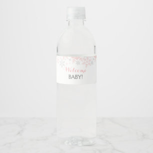 Kleines Snowflake Baby Dusche Wasserflasche Etiket Wasserflaschenetikett