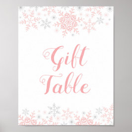 Kleines Snowflake Babyduschenschild Poster