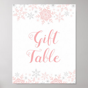 Kleines Snowflake Babyduschenschild Poster
