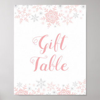 Kleines Snowflake Babyduschenschild Poster