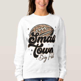 Kleines Städtchen Mädchen, Fußball-Stadt Fußball S Sweatshirt