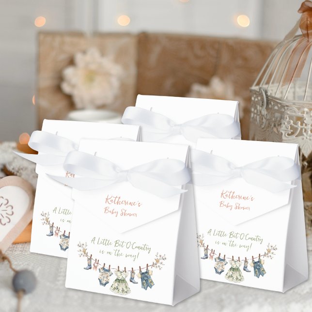 Kleines Stück Country Clothesline Babydusche Geschenkschachtel (Von Creator hochgeladen)