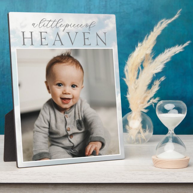 Kleines Stück Heaven Baby Foto bewölkt Fotoplatte (Seite)