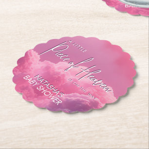 Kleines Stück Himmlische Pink-Babydusche Untersetzer