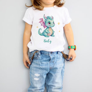 Kleines süßes Drachen-Baby-T-Shirt Baby T-shirt