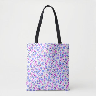 Kleines süßes weißes blaues rosa Blumenmuster