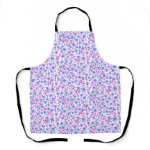 Kleines süßes weißes blaues rosa Blumenmuster