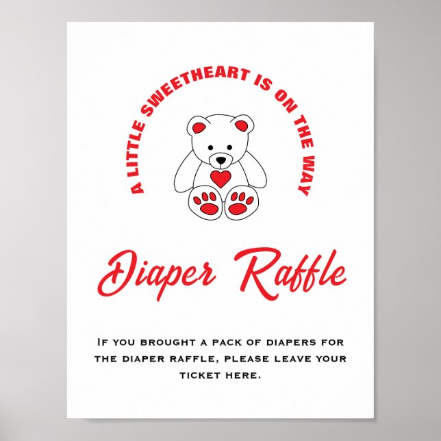 Kleines Sweetheart Babydusche Windelwaschmaschine  Poster (Vorne)