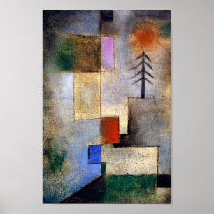 Kleines Tannenbild - Paul Klee - Moderne Kunstmale Poster