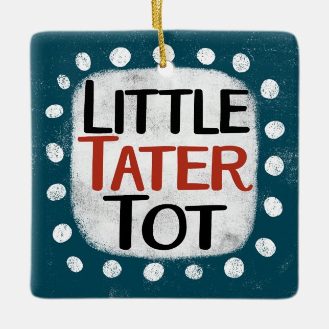 Kleines Tater Tot Ornament (Vorderseite)