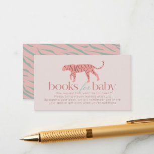 Kleines Tiger Modernes Pink Babydusche buchen Begleitkarte
