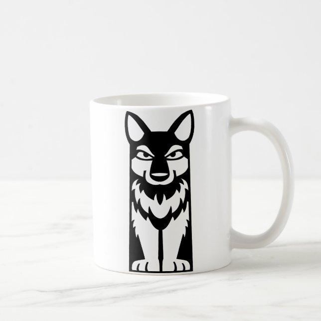Kleines Totem - Wolf - Tasse (Rechts)