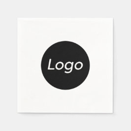 Kleines Unternehmen mit einfachem Logo beruflich Serviette