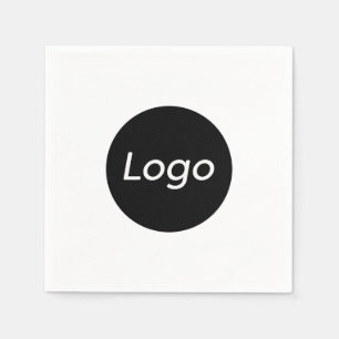 Kleines Unternehmen mit einfachem Logo beruflich Serviette