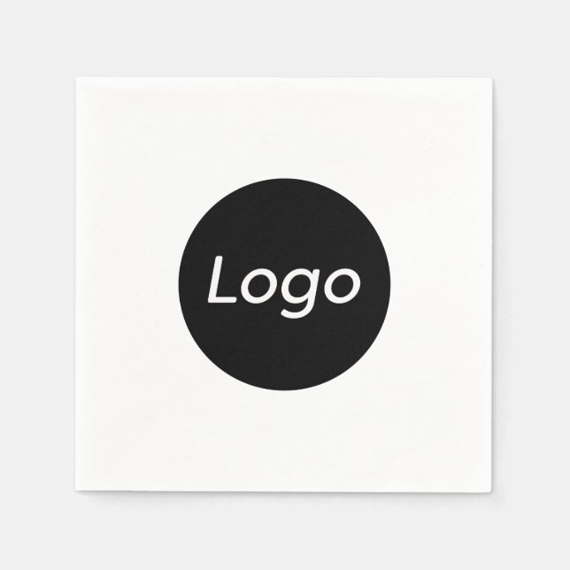 Kleines Unternehmen mit einfachem Logo beruflich Serviette (Vorderseite)