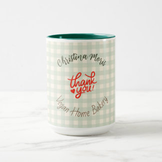 Kleines veganes Home-Bäckerei-Geschäft Dankeschön- Tasse