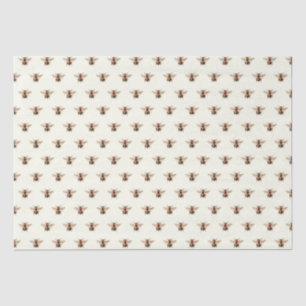 Kleines Vintages Bienenmuster Seidenpapier