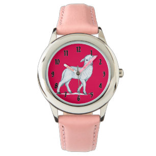 Kleines weißes Lamm Armbanduhr