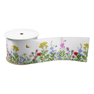Kleines Wildblume Garden Blumenmuster Geschenk Satinband