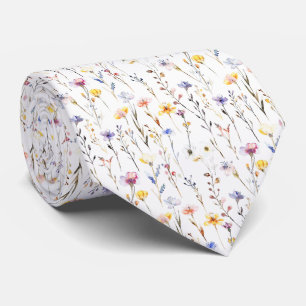 Kleines Wildblumenmuster Krawatte