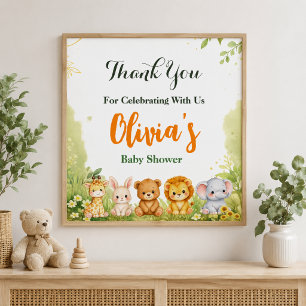 Kleines Wildes Baby Shower Thema Poster