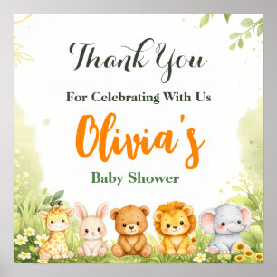 Kleines Wildes Baby Shower Thema Poster