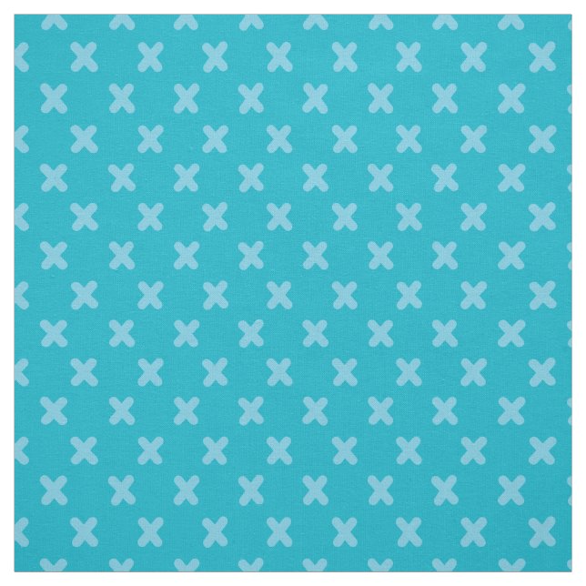 Kleines Xs im Türkis-Blau Stoff (Muster)