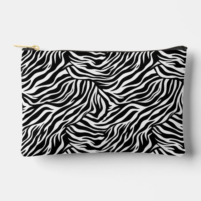 Kleines Zubehör Pouch Zebra Print Zubehörtasche (Vorderseite)