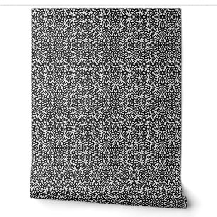 Kleinformatige Schwarz/Weiß-Abstrakt-Geometrie-Mos Tapete