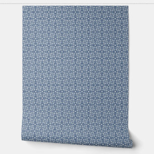 Kleinformatiges blaues abstraktes geometrisches Mo Tapete