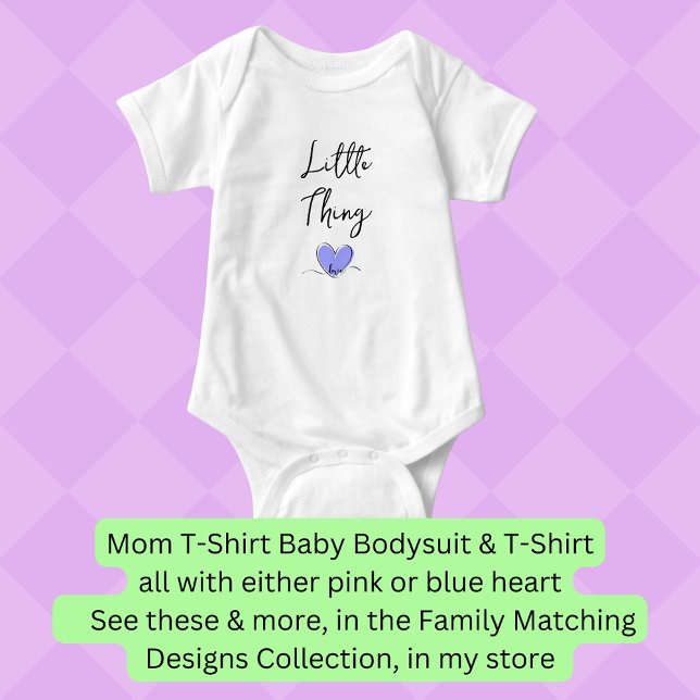 Kleiniges - blaues Herz - Matching Mama Bub Pair Baby Strampler (Von Creator hochgeladen)