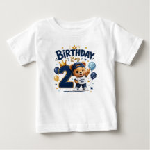 Kleinkind 2. Geburtstag Junge Süßer Bär Geburtstag