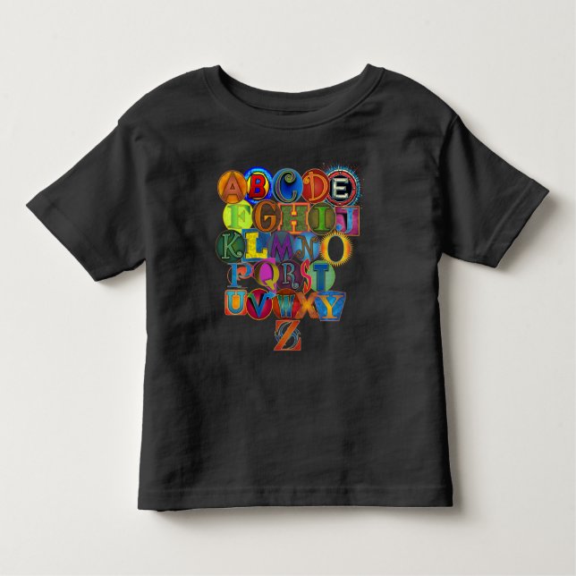 Kleinkind Alphabet Kleinkind T-shirt (Vorderseite)