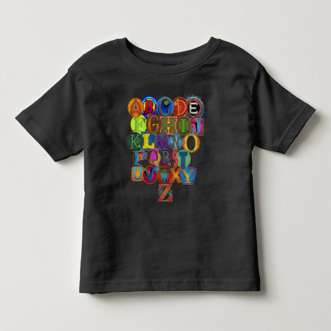 Kleinkind Alphabet T-shirt (Vorderseite)