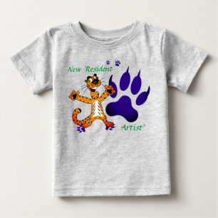 Kleinkind Baby Tiger Spuren Kunstvoll T-shirt