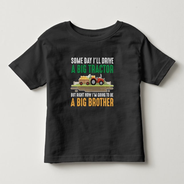 Kleinkind Big Brother Graphic Traktor Sibling Son T-shirt (Vorderseite)