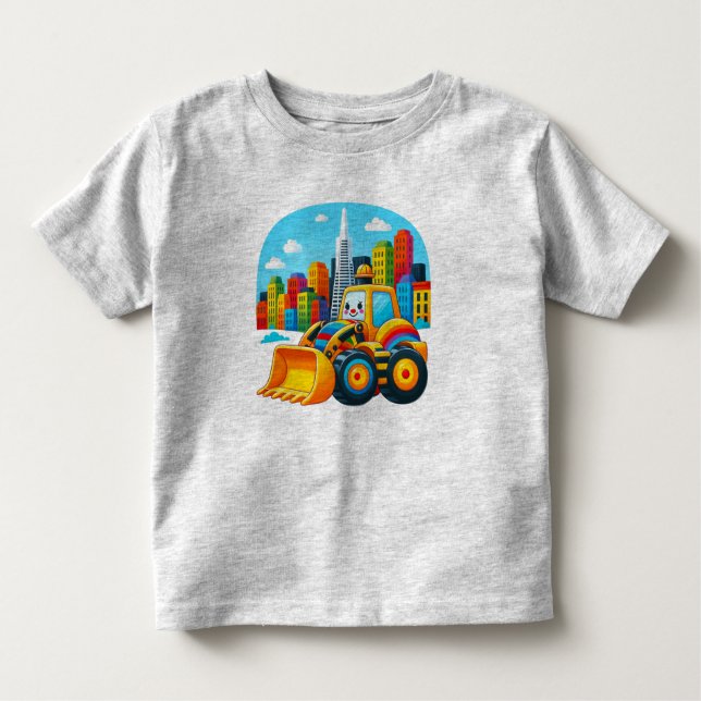 Kleinkind Bulldozer SF T-shirt (Vorderseite)