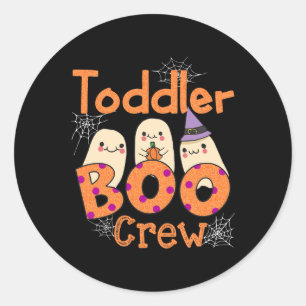 Kleinkind Daycare Boo Crew Niedlich Halloween Kost Runder Aufkleber