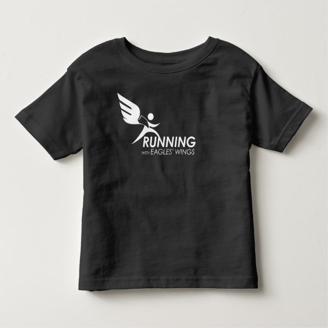 Kleinkind-dunkles T-Shirt: Laufen mit Eagles Kleinkind T-shirt (Vorderseite)