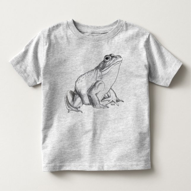 Kleinkind Frosch T - Shirt Bullfrog Art Baby Frog  (Vorderseite)