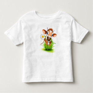 Kleinkind-Gänseblümchen-Kuh-T - Shirt