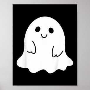 Kleinkind Halloween Boo Geist mit einem Bow Mädche Poster