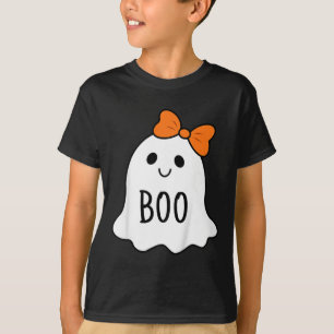 Kleinkind Halloween Boo Geist mit einem Bow Mädche T-Shirt