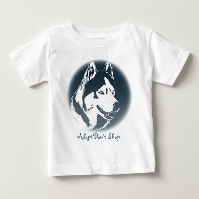 Kleinkind Husky Dress Husky Puppy Baby Dress Baby T-shirt (Vorderseite)