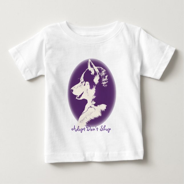 Kleinkind Husky Dress Husky Puppy Baby Dress Baby T-shirt (Vorderseite)