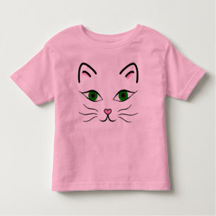 Kleinkind-Jersey-T - Shirt - Kitty-Gesicht